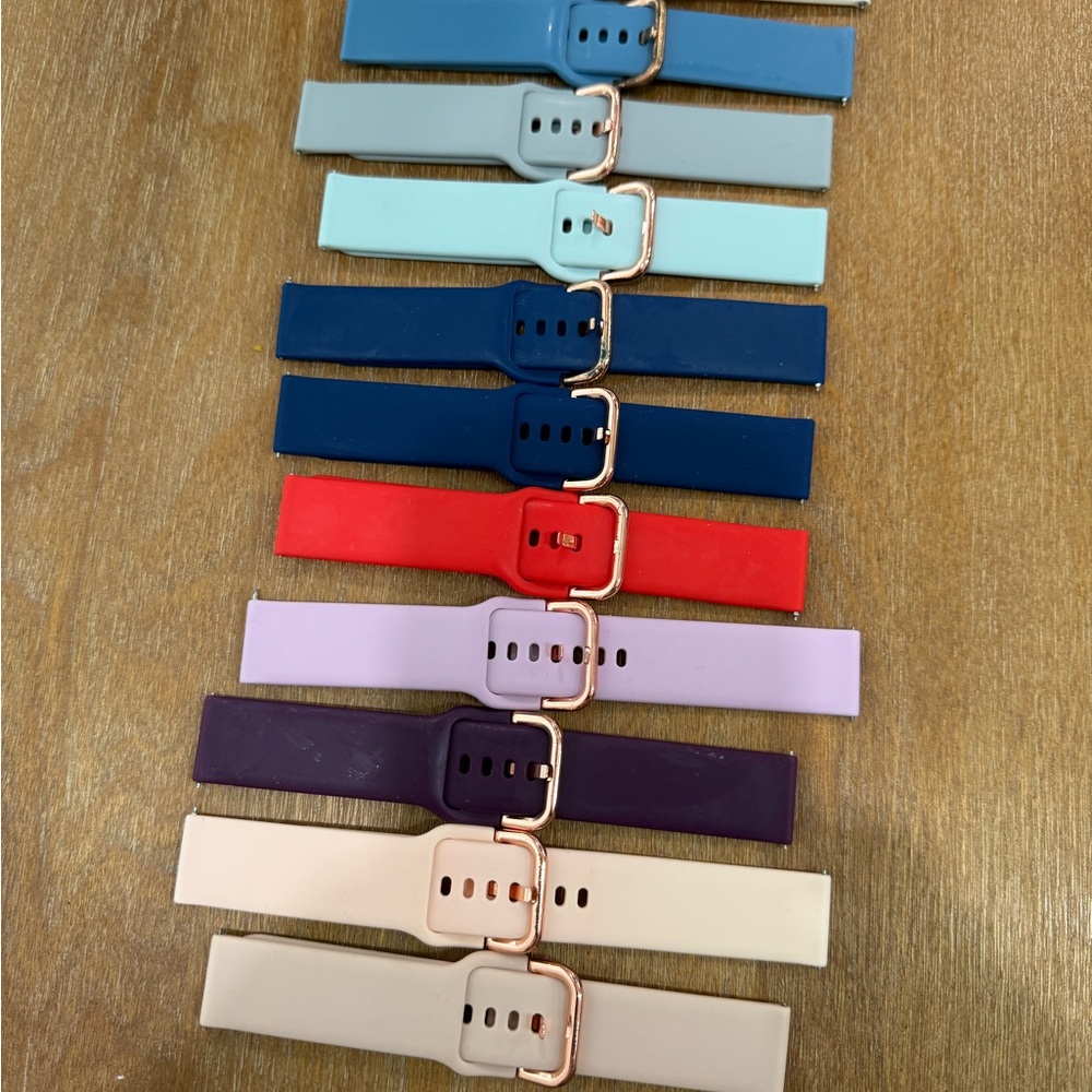 Google Stylish Women's Silicone Watch Bands - Multi-Color Set